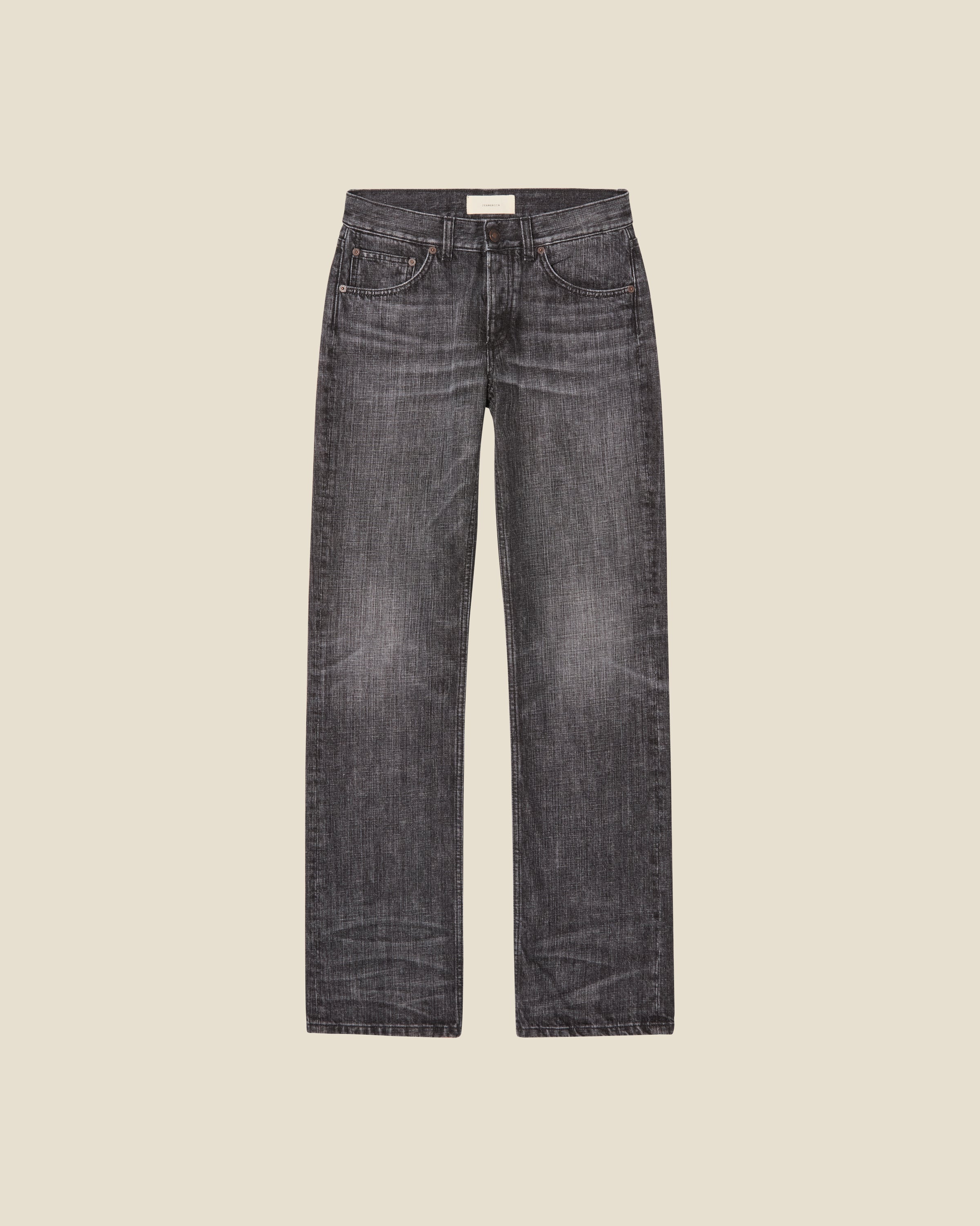Kyoto Droit Black Righe flat (beige background)