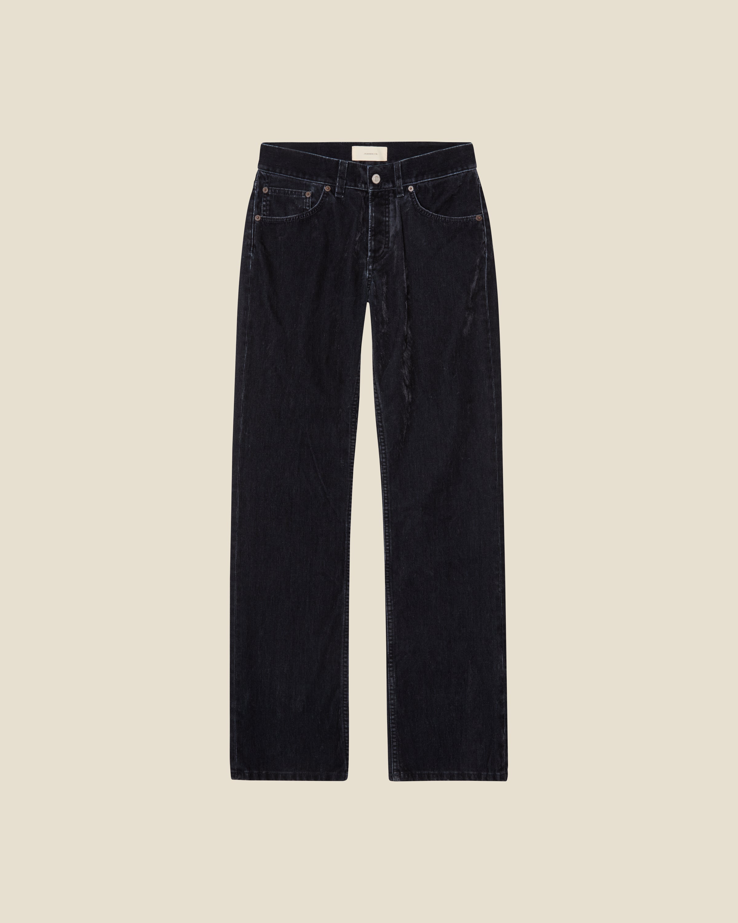 Kyoto Droit Blue Grey Flock Corduroy flat (beige background)
