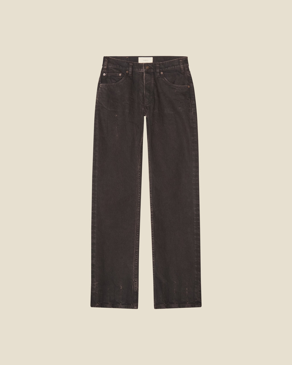 Kyoto Droit Brown Vein flat (beige background)