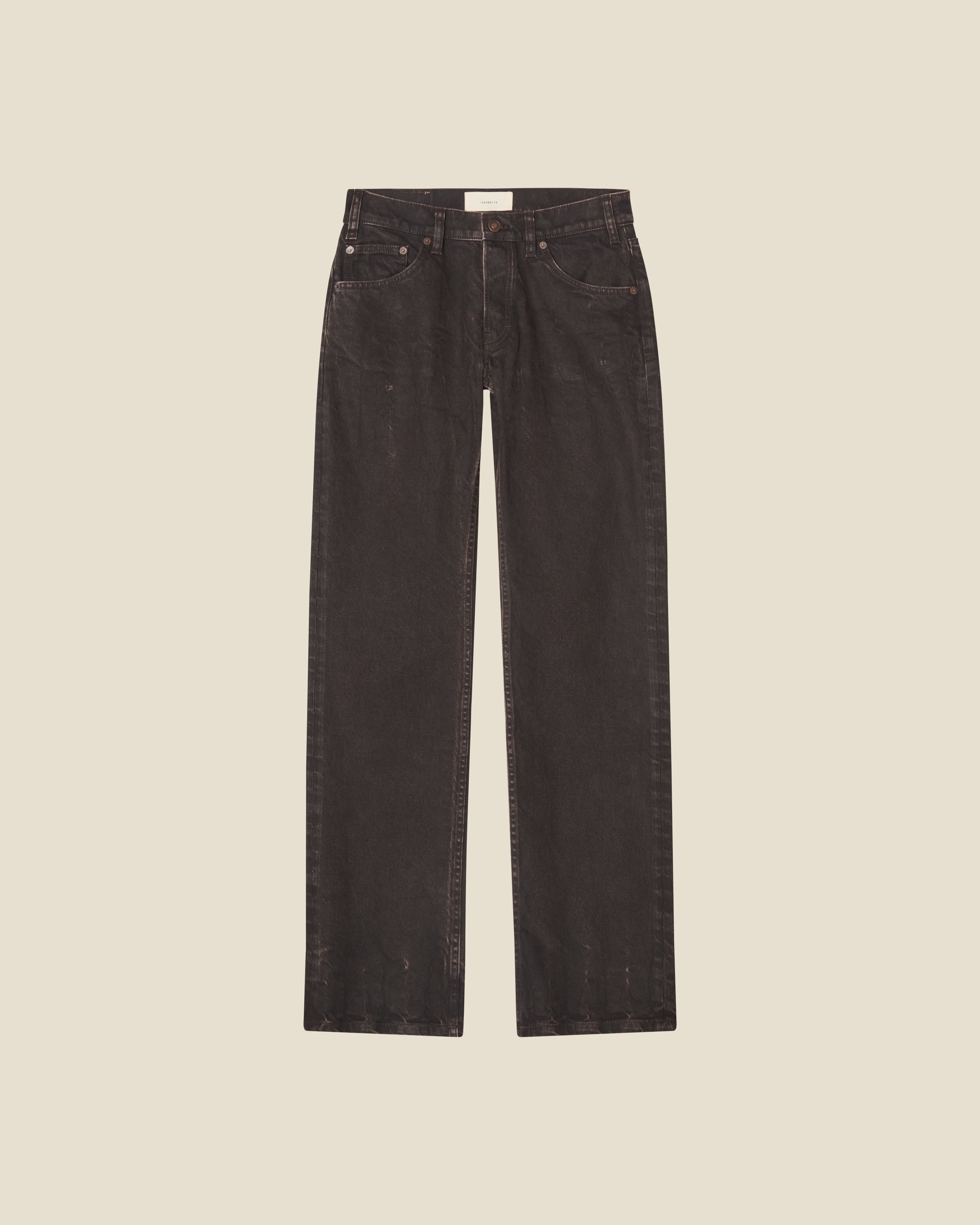 Kyoto Droit Brown Vein flat (beige background)