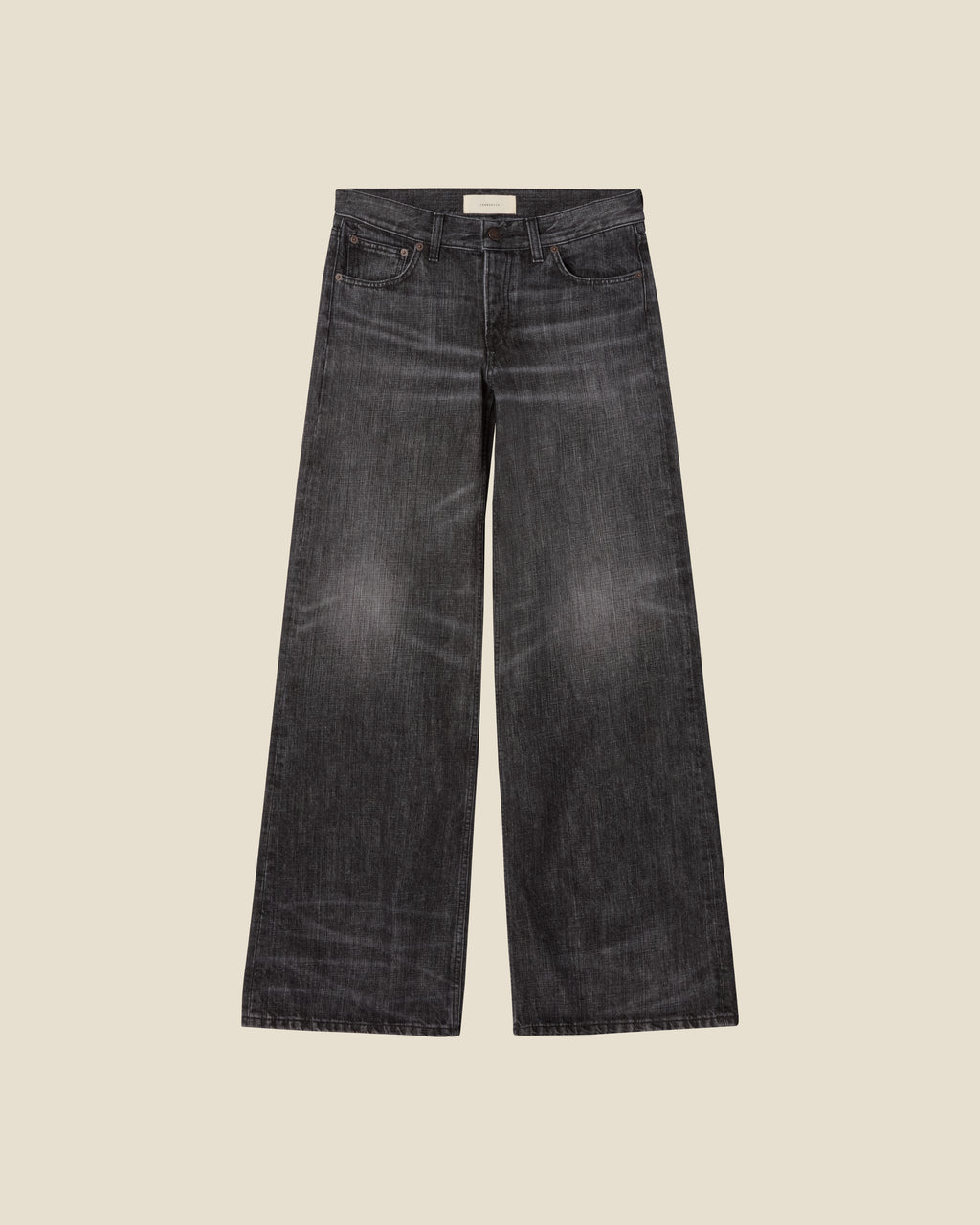 Kyoto Black Righe flat (beige background)