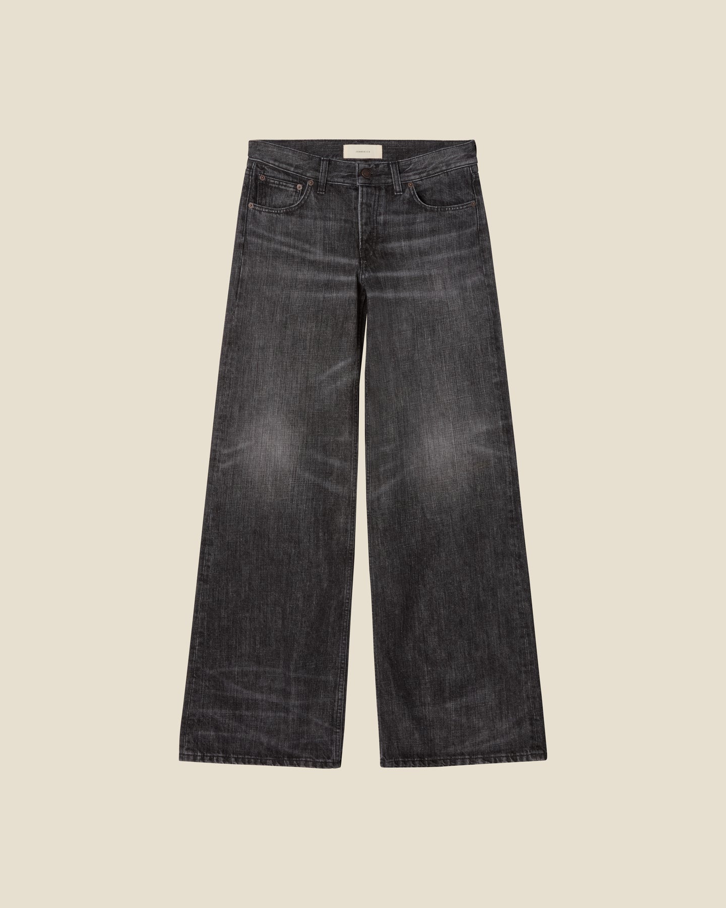 Kyoto Black Righe flat (beige background)