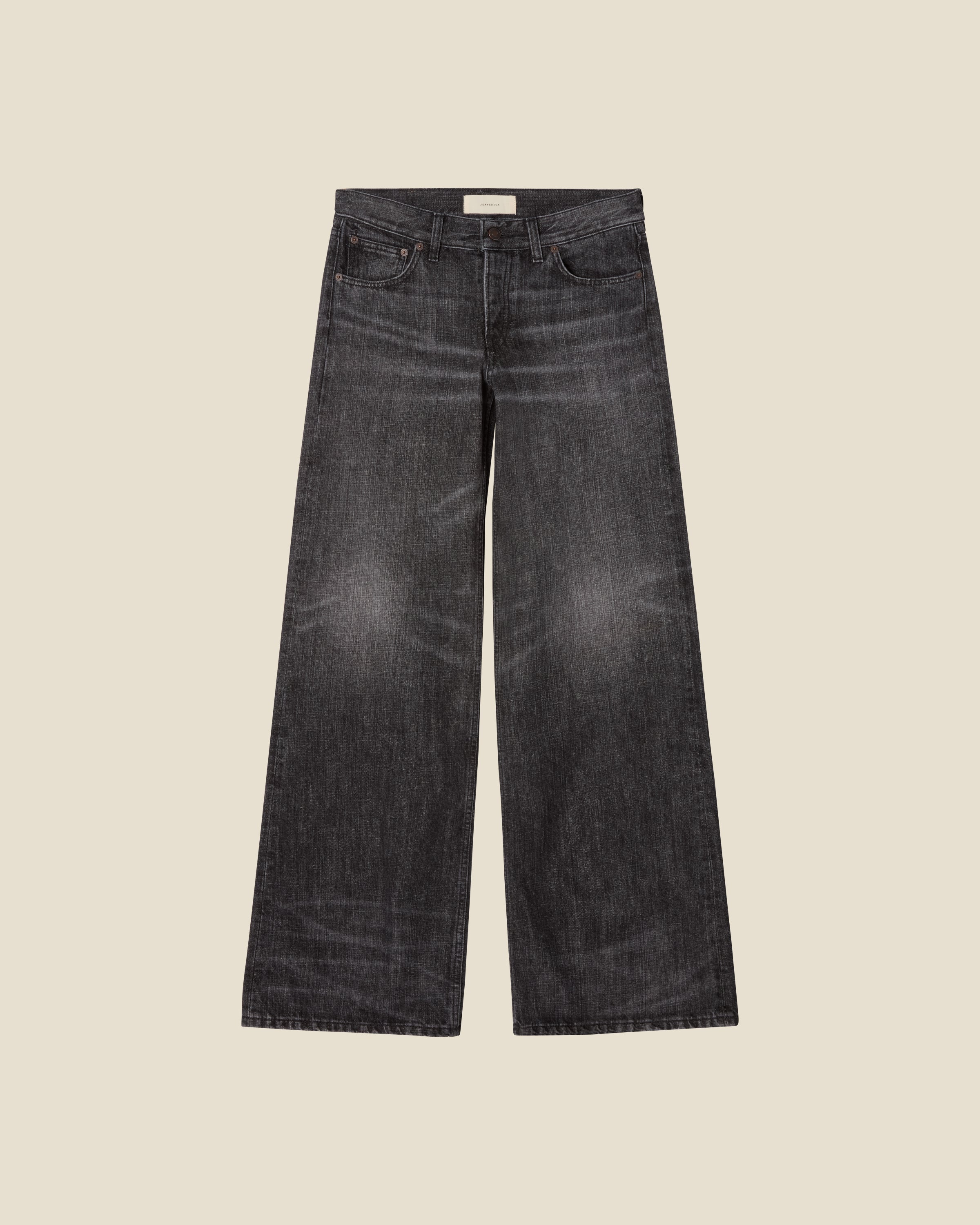 Kyoto Black Righe flat (beige background)