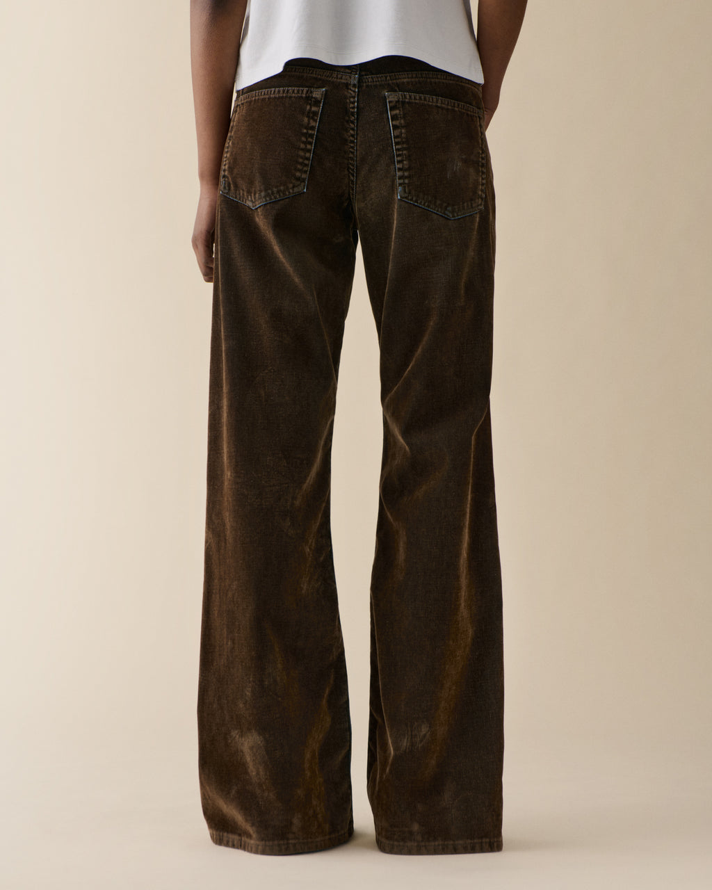 Kyoto Brown Flock Corduroy Usata