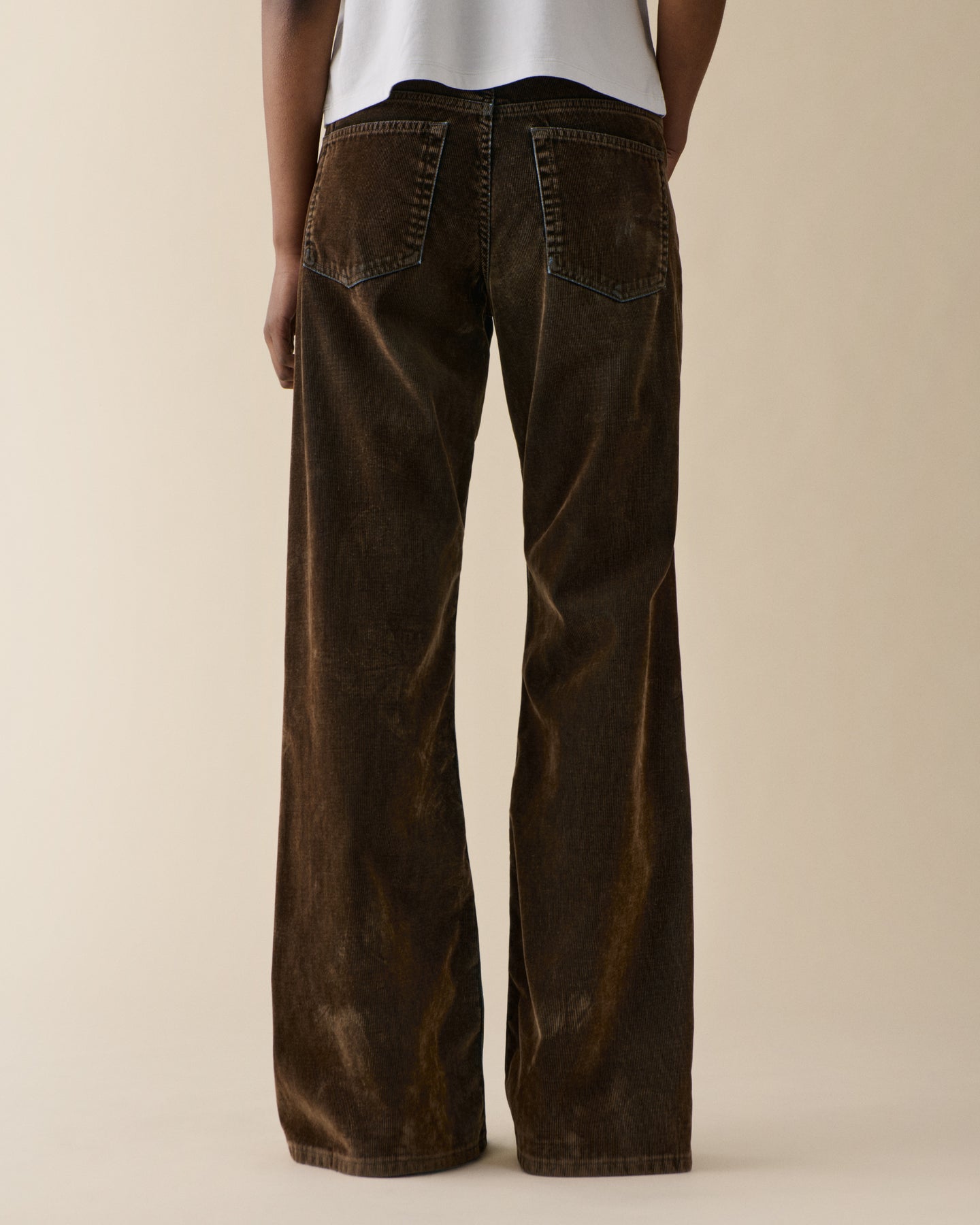 Kyoto Brown Flock Corduroy Usata