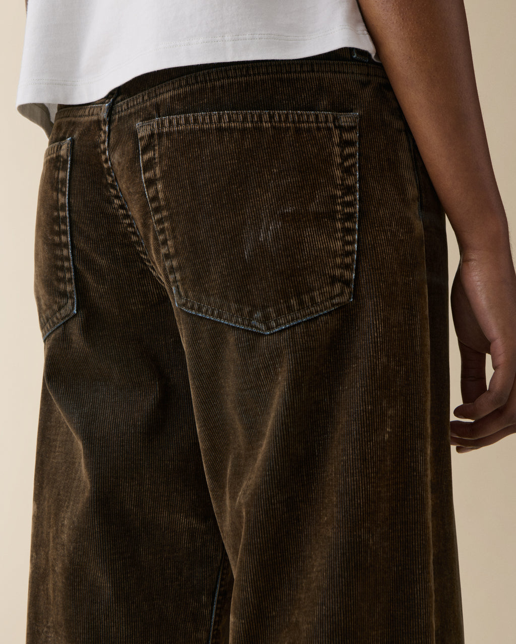 Kyoto Brown Flock Corduroy Usata