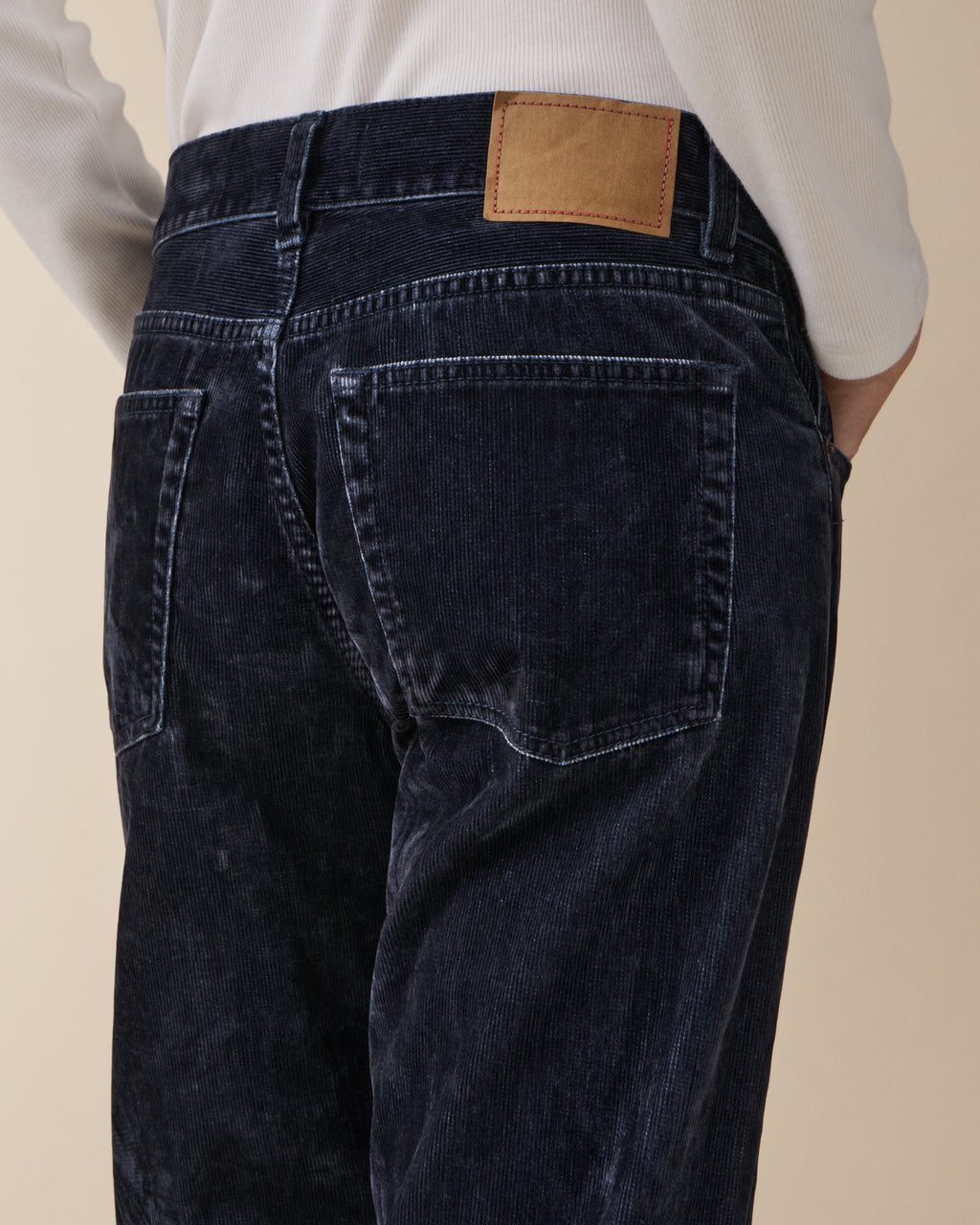Kyoto Droit Blue Grey Flock Corduroy