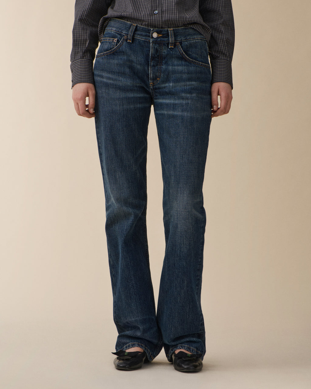 Kyoto Droit Dark Blue Righe