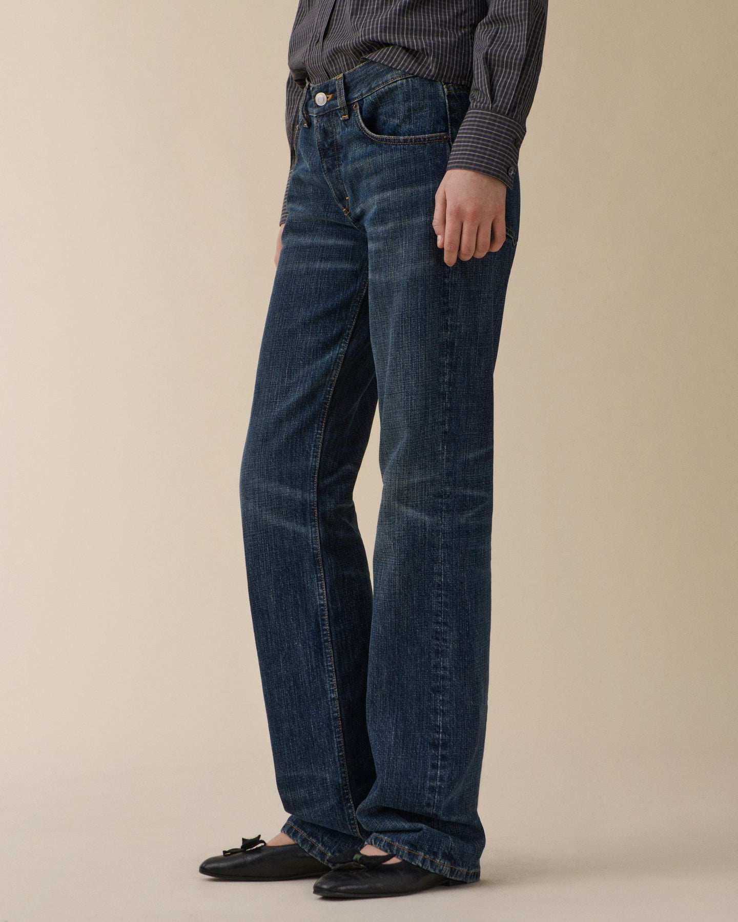 Kyoto Droit Dark Blue Righe