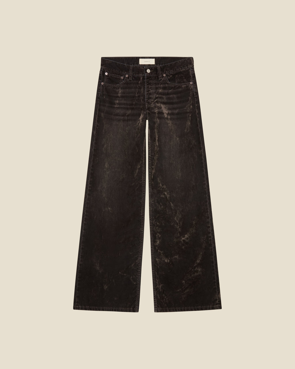 Kyoto Grey Velvet flat (beige background)
