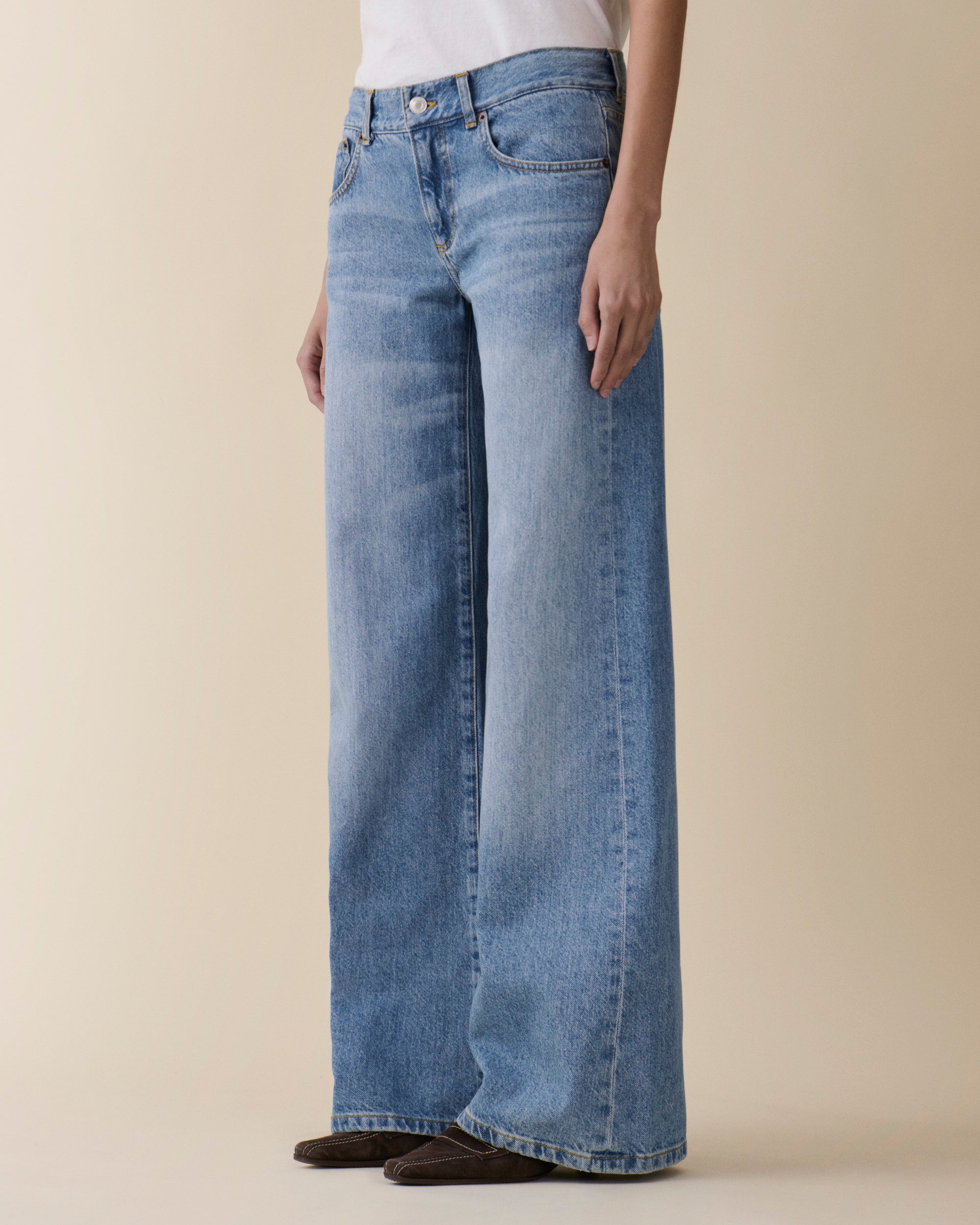 Women's Kyoto Blue Low-Rise Flare Jeans - Jeanerica