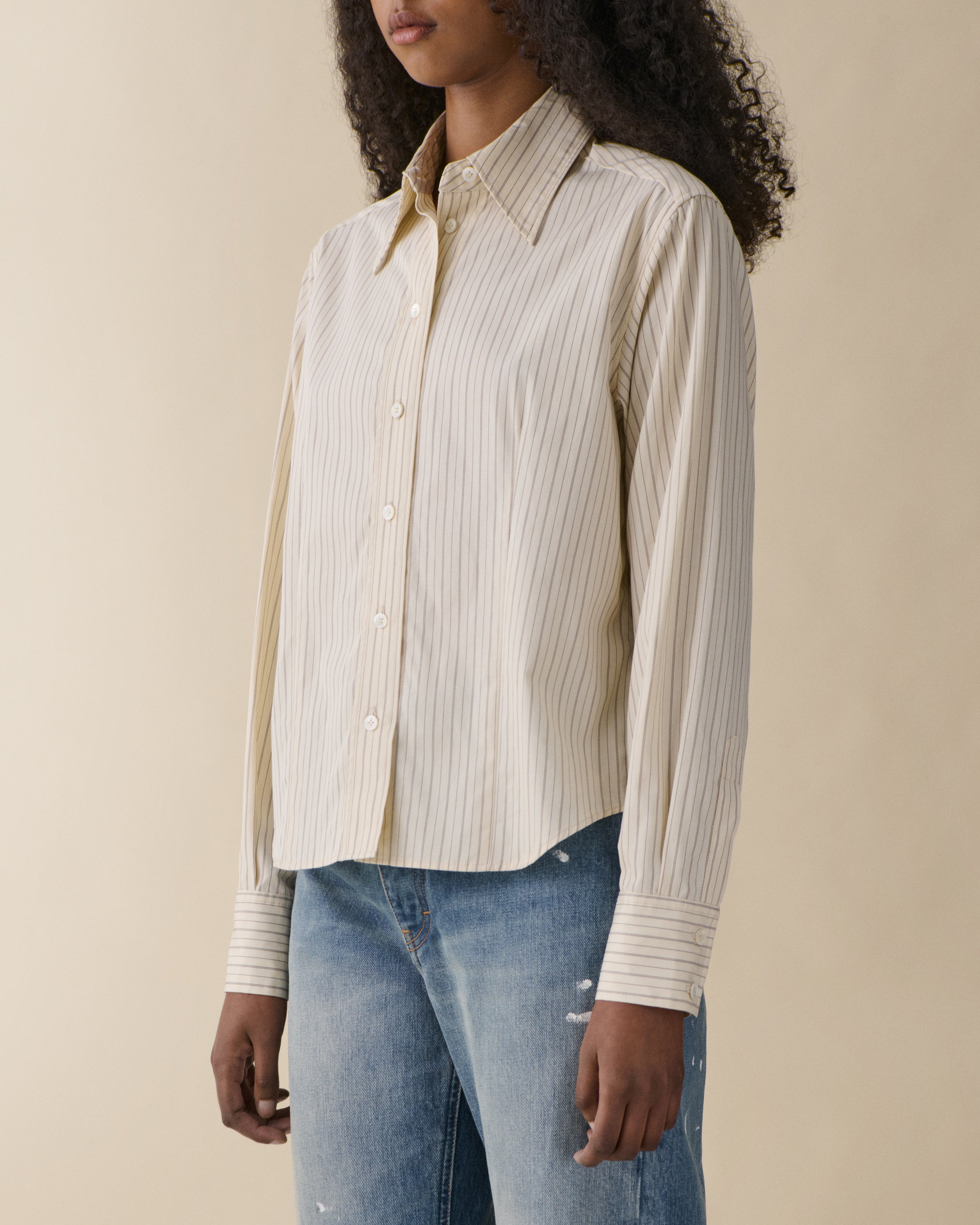 Martha Beige Stripe