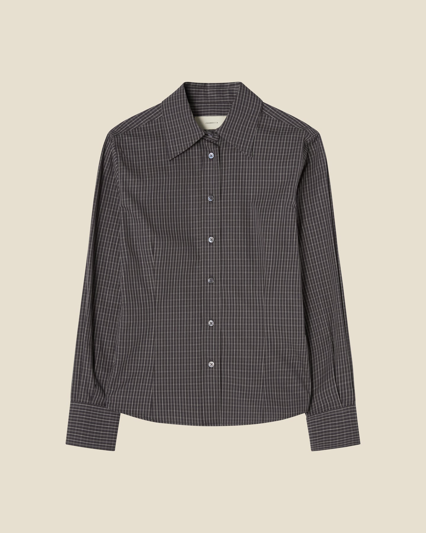 Martha Black Check flat (beige background)