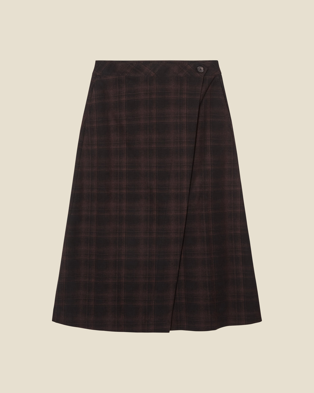 Oceane Brown Check flat (beige background)