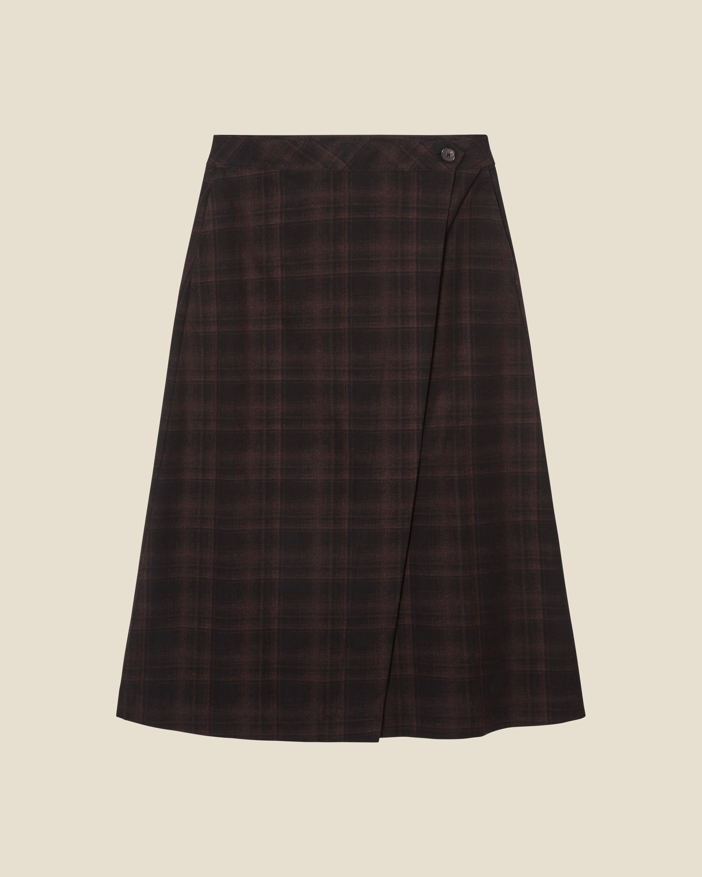 Oceane Brown Check flat (beige background)