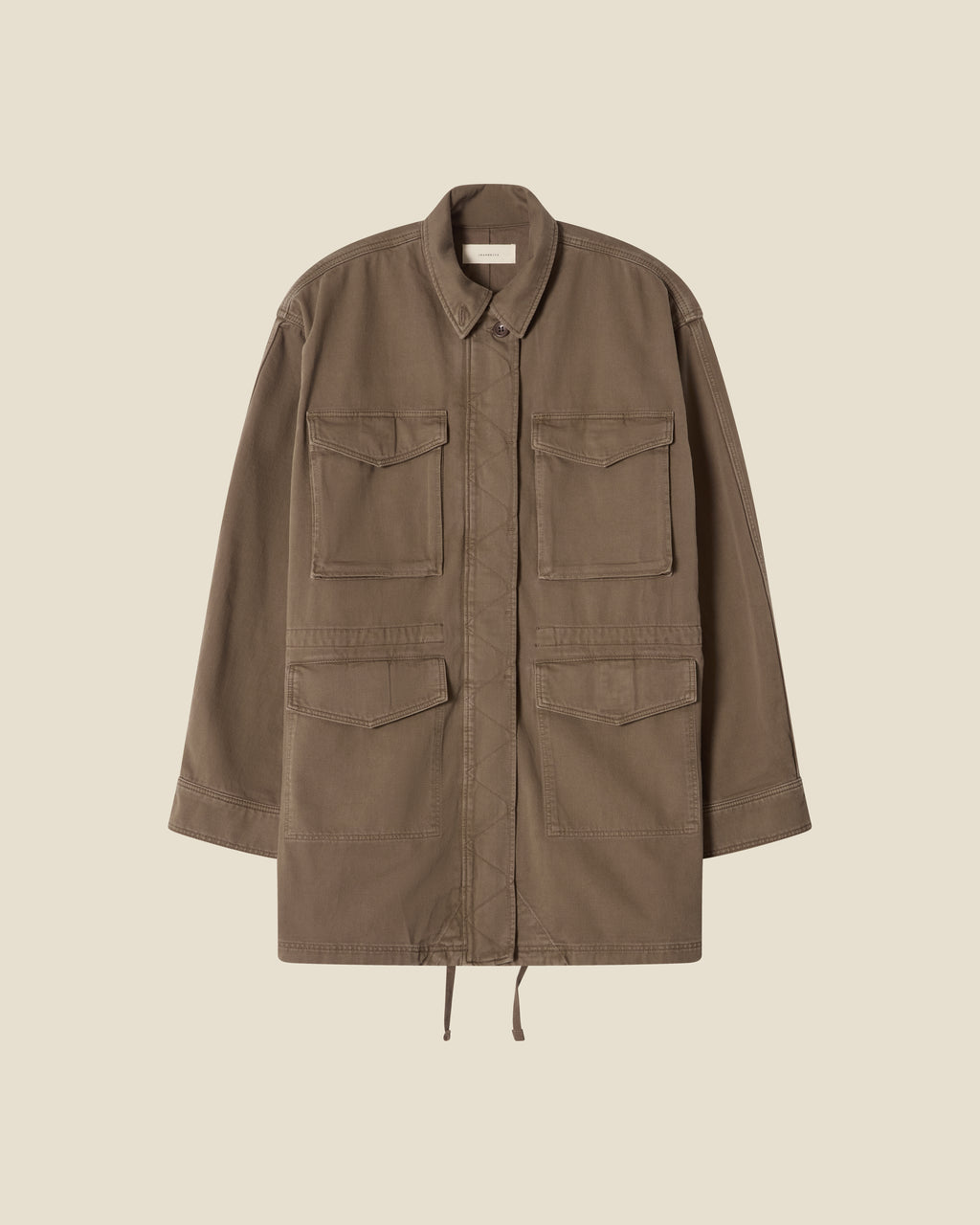 Paul Khaki Green flat (beige background)