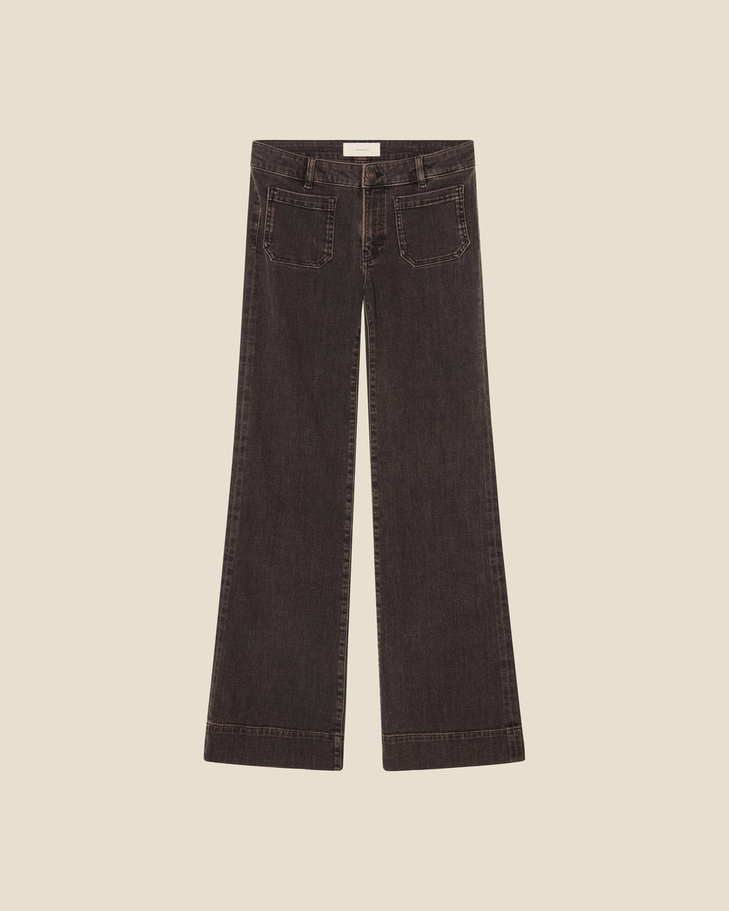 St Monica Low Brown Overdye flat (beige background)