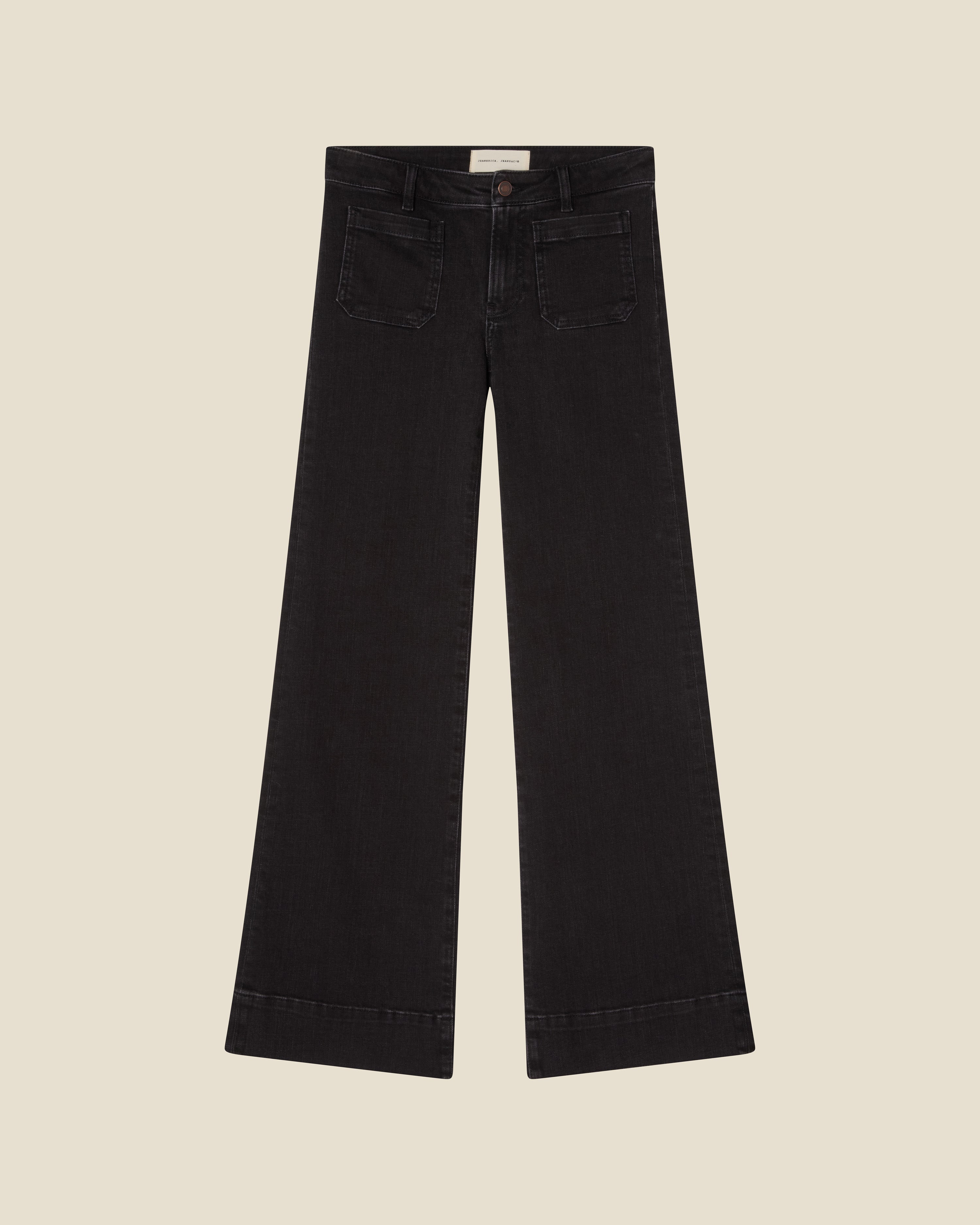 Women's St Monica Low Flare Jeans Black - Jeanerica
