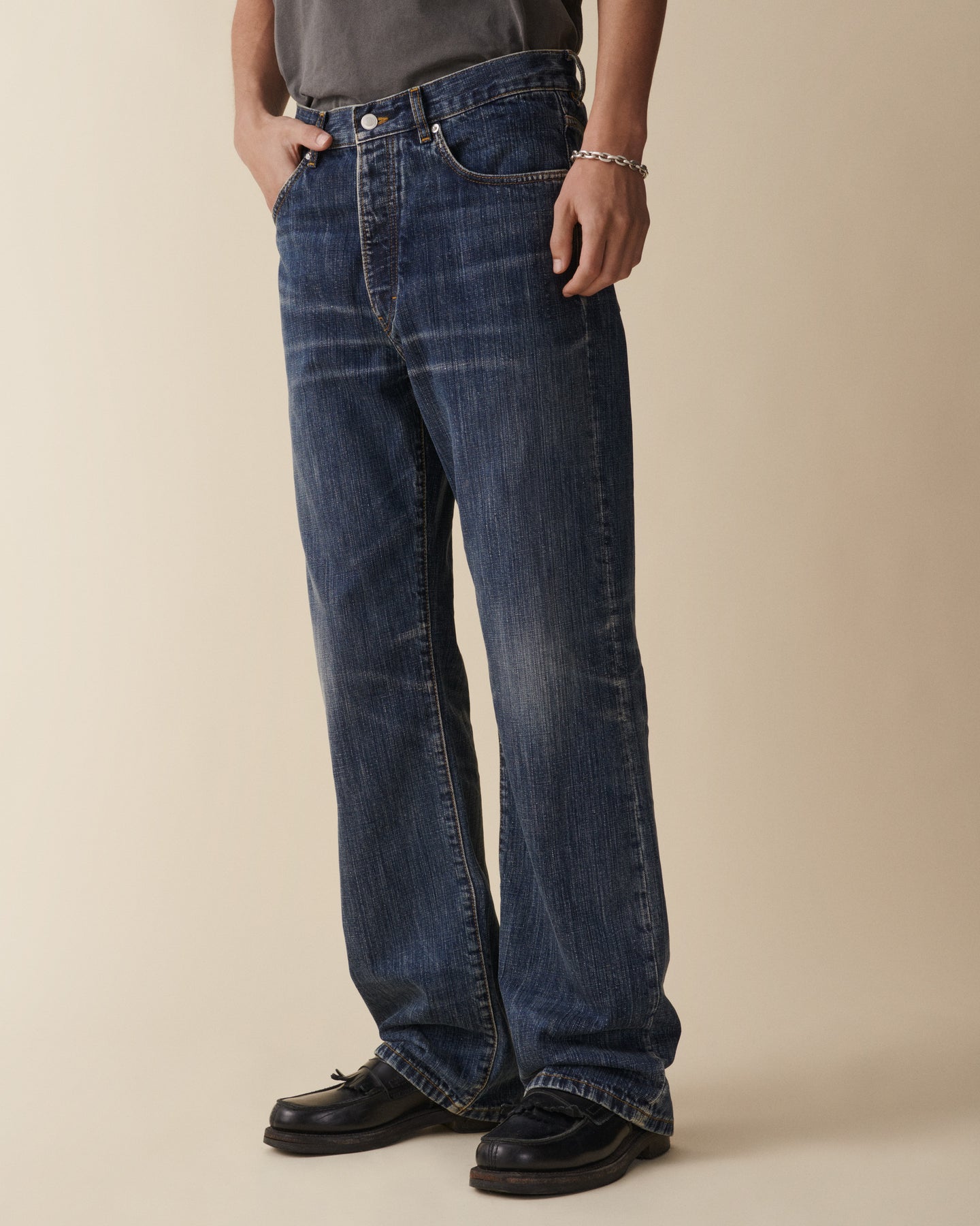 Vega Dark Blue Righe