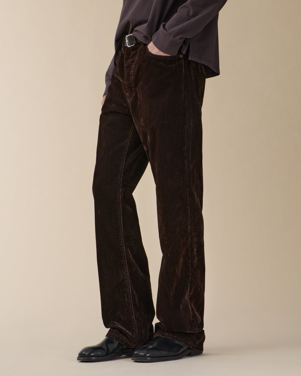 Vega Brown Flock Corduroy