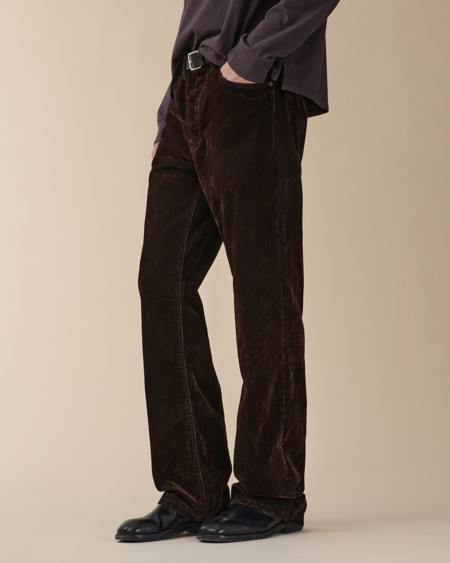 Vega Brown Flock Corduroy