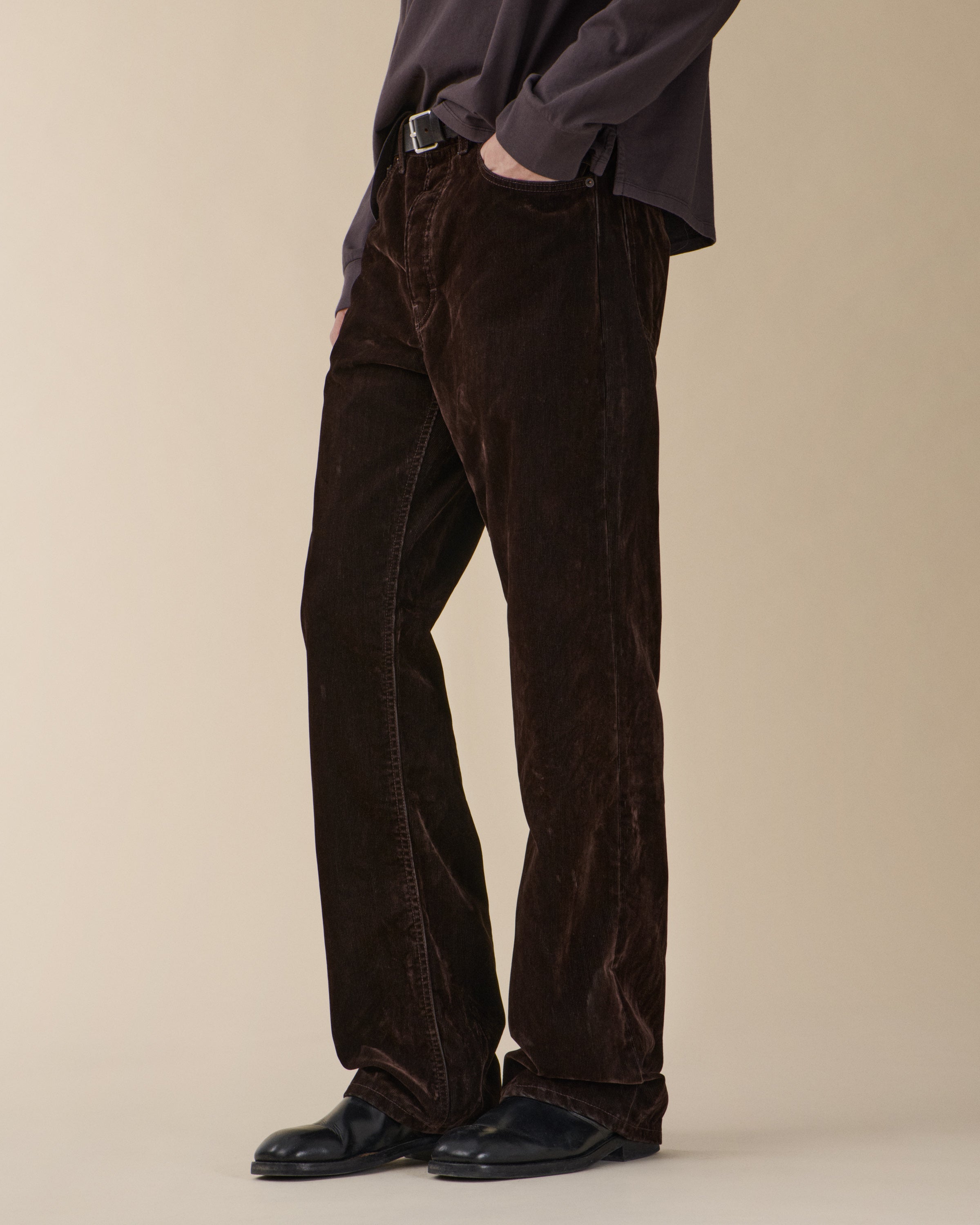 Vega Brown Flock Corduroy