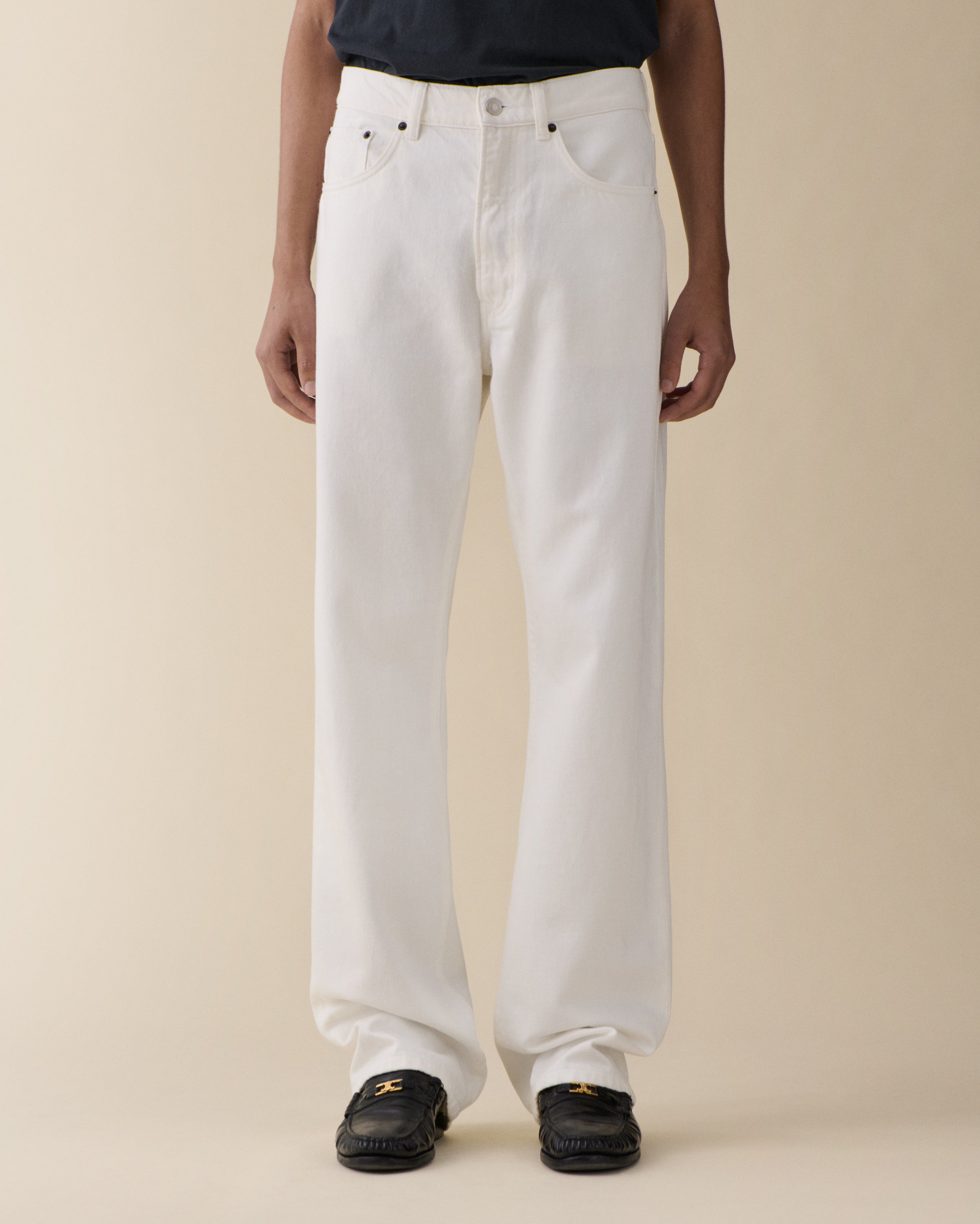 パンツ venica standard straight denim 1 Men's Vega Natural White Straight Jeans - Jeanerica