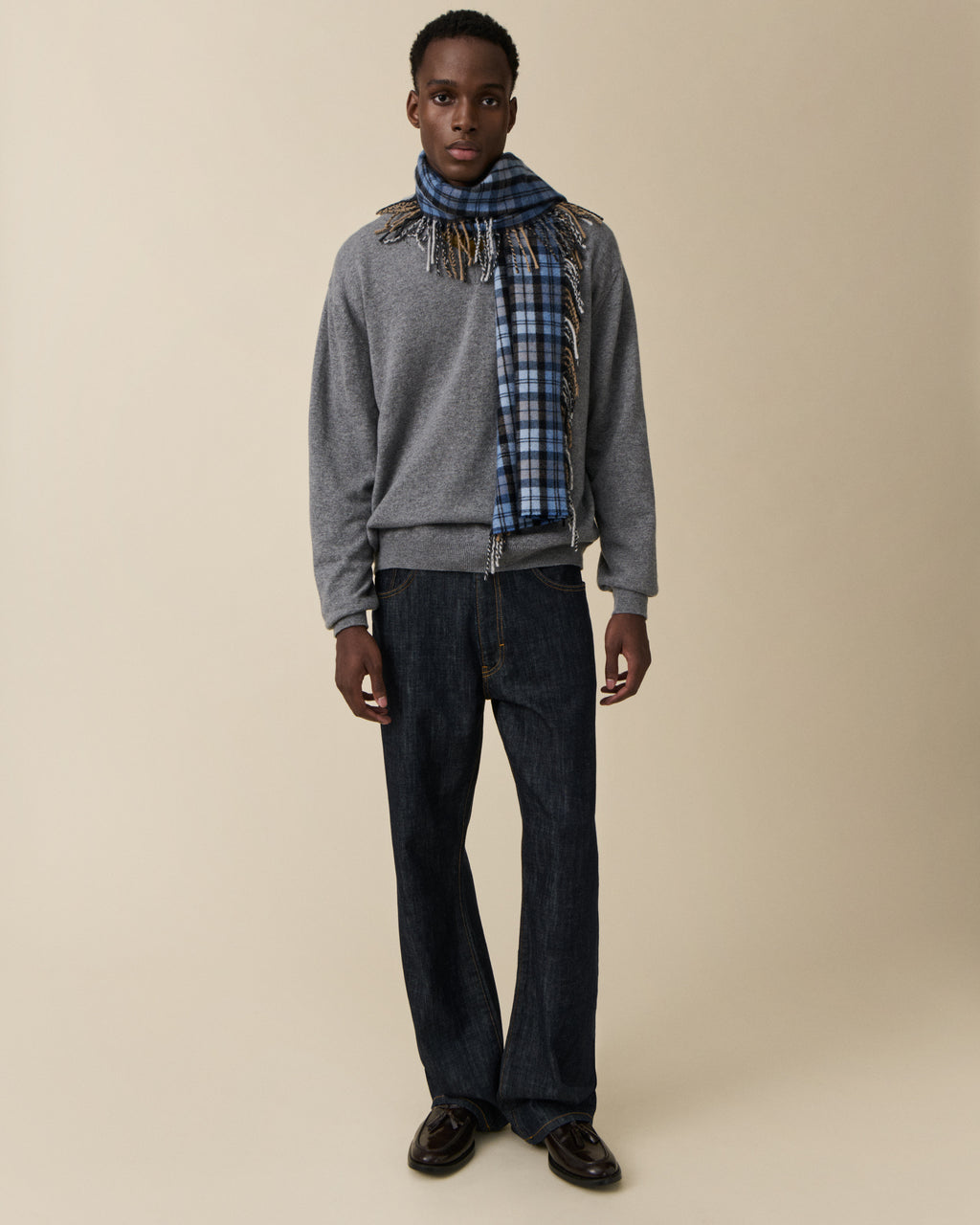 Aira Scarf Blue — JEANERICA Atelier x Begg x Co