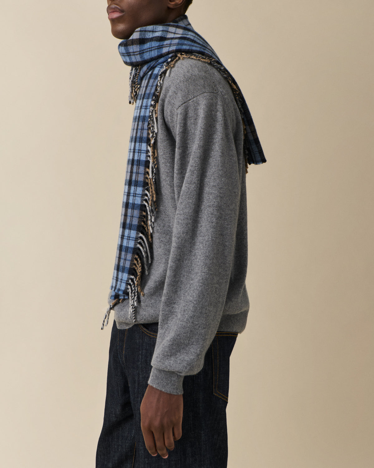 Aira Scarf Blue — JEANERICA Atelier x Begg x Co