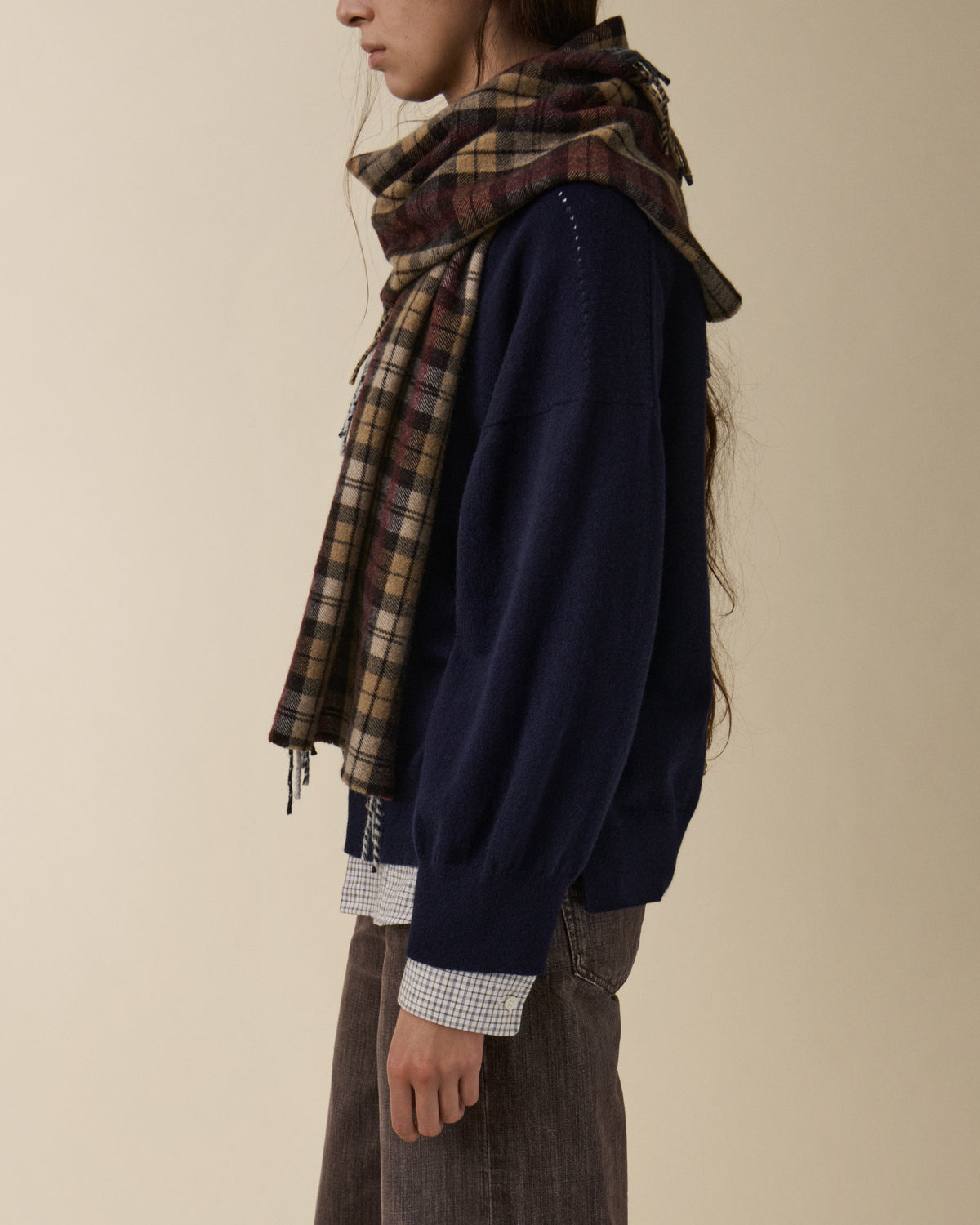 Aira Scarf Burgundy — JEANERICA Atelier x Begg x Co