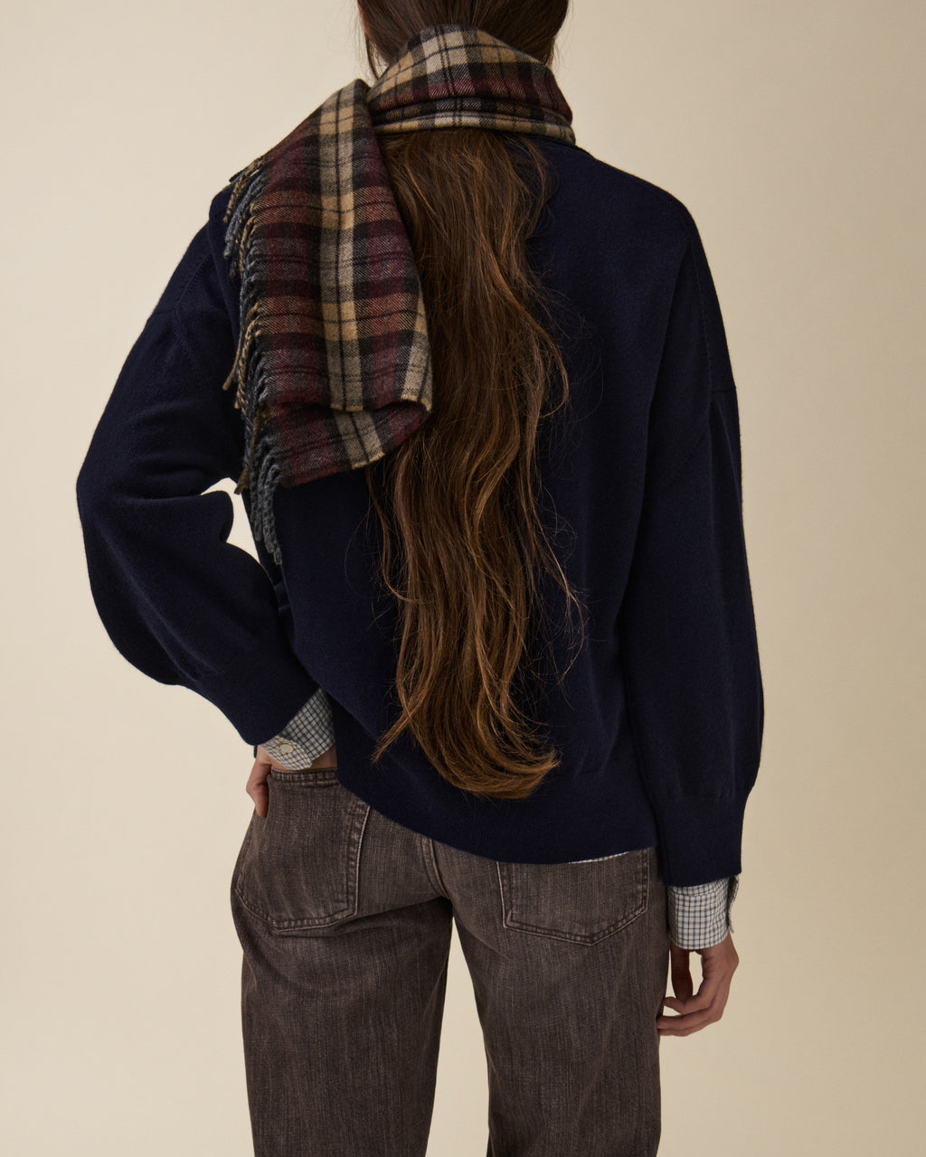 Aira Scarf Burgundy — JEANERICA Atelier x Begg x Co