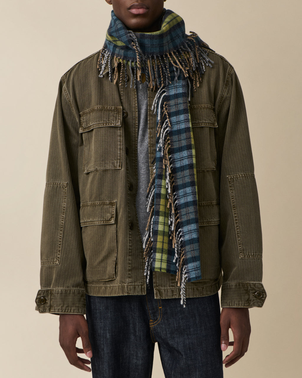 Aira Scarf Green — JEANERICA Atelier x Begg x Co