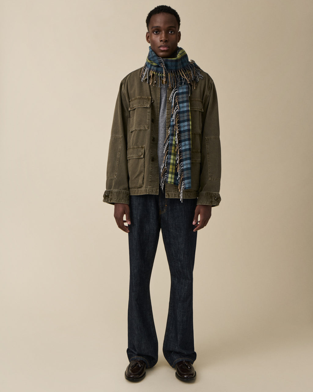 Aira Scarf Green — JEANERICA Atelier x Begg x Co