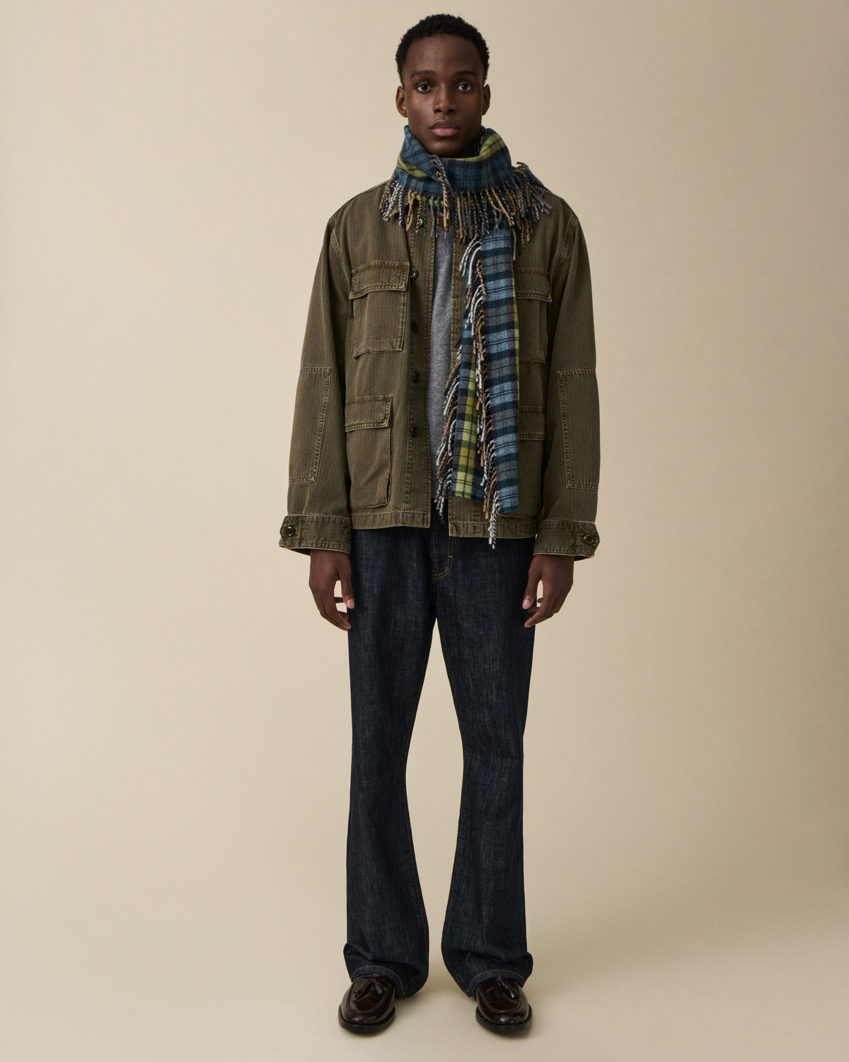 Aira Scarf Green — JEANERICA Atelier x Begg x Co