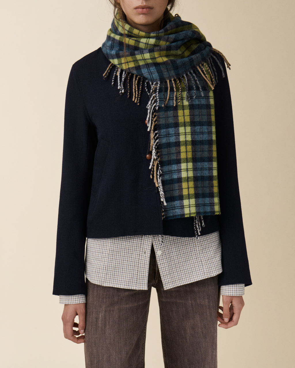 Aira Scarf Green — JEANERICA Atelier x Begg x Co